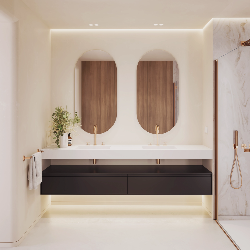 Stella Vertical Oval Mirror Double Overview