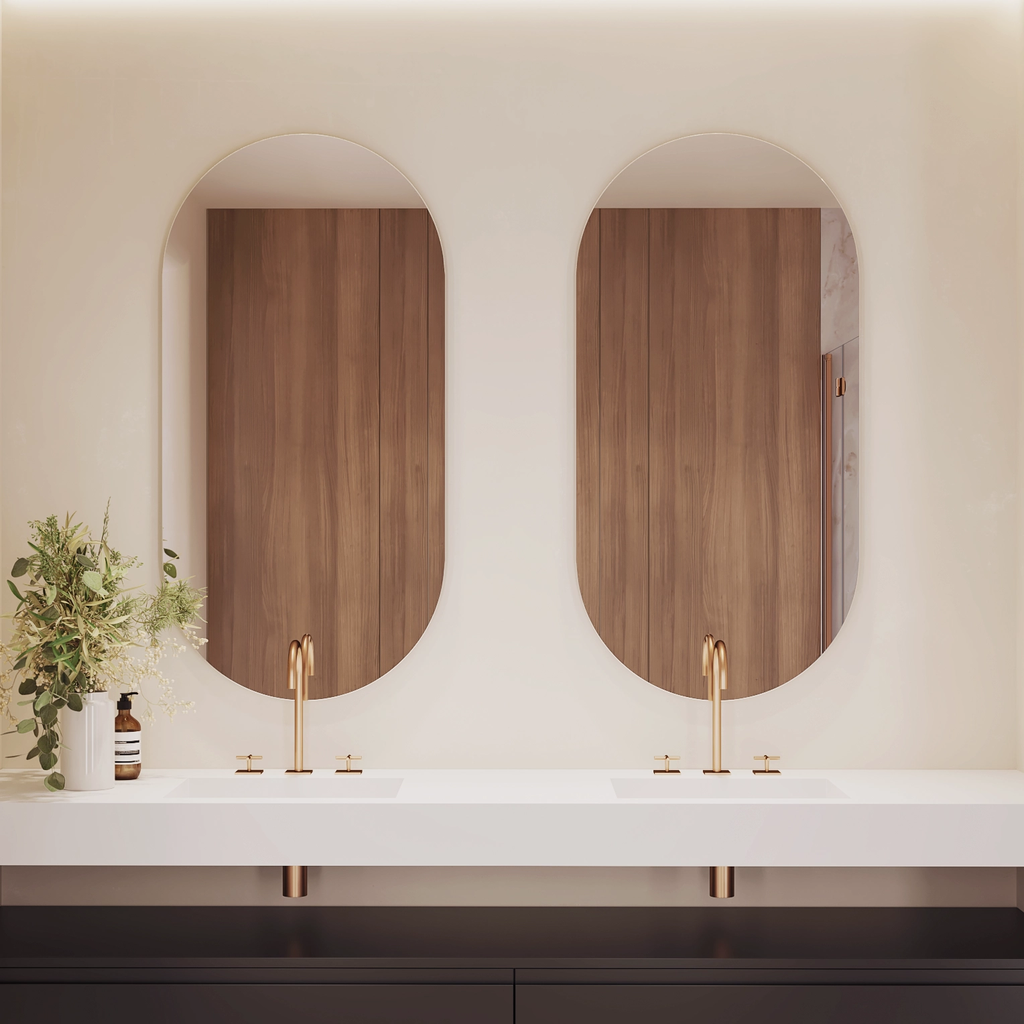 Stella Vertical Oval Mirror Double Front