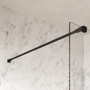 Cristal Colour Fixed Shower Screen Straight Black