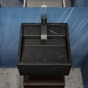 Cassiopeia Marble Wall-Hung Washbasin | Mini Size with Back Deck Nero Top