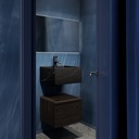 Cassiopeia Marble Wall-Hung Washbasin | Mini Size with Back Deck Nero Overview