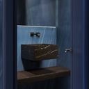 Andromeda Marble Wall-Hung Washbasin | Mini Size Nero Front