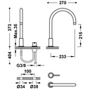 Deck-Mounted Washbasin Tap - 26110501 - Tres TD