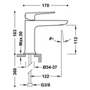Deck-Mounted Single Lever Washbasin Tap - 22210301 Tres TD