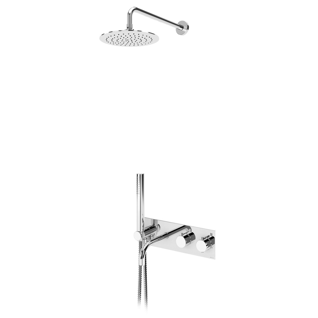 Elo Thermostatic Concealed Single Lever 3-way Bath/Shower Tap - 1383101 Bruma