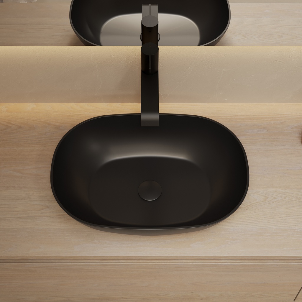 Nantes Countertop Washbasin 50 black top