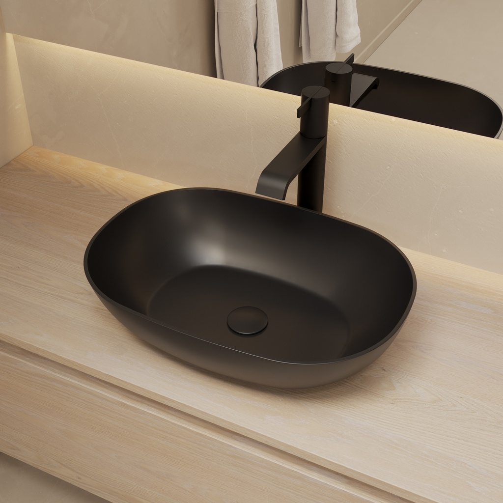 Nantes Countertop Washbasin 50 black side