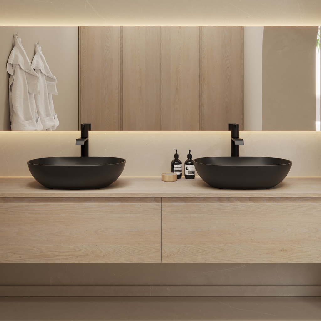Nantes Countertop Washbasin 50 black front