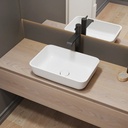 Orion Corian® Countertop Washbasin Glacier White Side