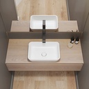 Orion Corian® Countertop Washbasin Glacier White Top