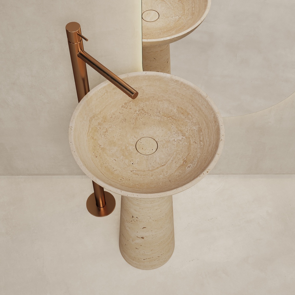 Tamara Freestanding Travertine Basin Top