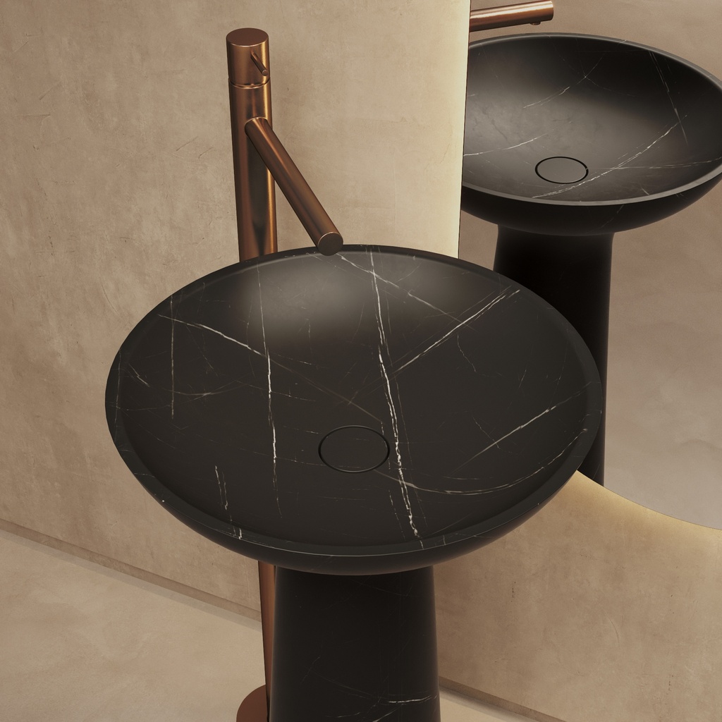 Tamara Freestanding Basin Marquina Side
