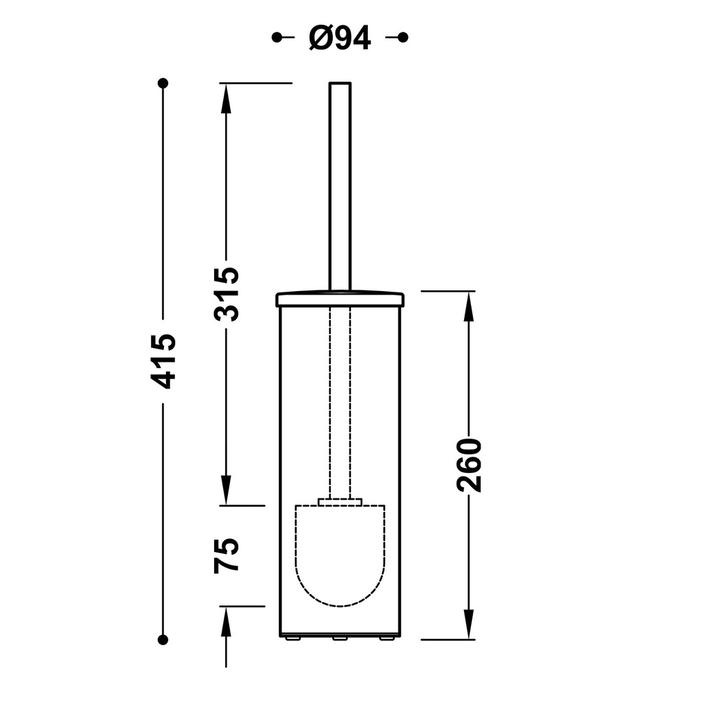 Floor Toilet Brush - 16133602 - Tres TD