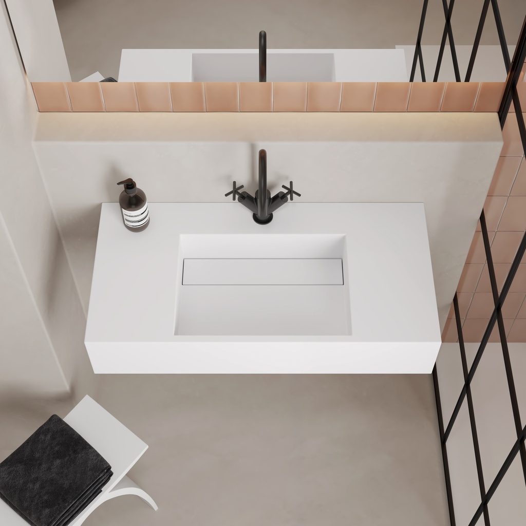 Sienna Wall hung Washbasin White 80  Top