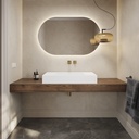 Andromeda Corian® Single Countertop Washbasin Front