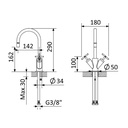 Hera Deck-Mounted Bidet Tap Bruma TD