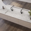 Hatysa Plus Marble Vanity Top Carrara Marble Side View