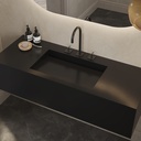 Sagitta Deep Corian Single Wall-Hung Washbasin Deep Nocturne Side View