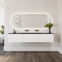 Sagitta Plus Marble Vanity Top Marquina Marble Front View