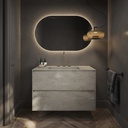 Gliese Corian Single Vanity Top Ash Aggregate Front View