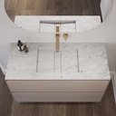 Hatysa Marble Single Vanity Top Carrara Marble Top View