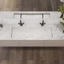 Hatysa Plus Marble Vanity Top Carrara Marble Top View