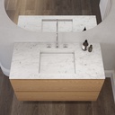 Sagitta Marble Single Vanity Top Carrara Marble Top View