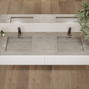 Cassiopeia Corian Double Vanity Top Ash Aggregate Top View