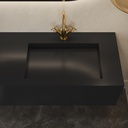 Gliese Deep Corian Single Wall-Hung Washbasin Deep Nocturne Top View