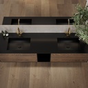 Andromeda Corian Double Vanity Top Deep Nocturne Top View