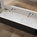 Delta Corian Double Vanity Top Glacier White Side View