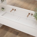 Hatysa Plus Corian Vanity Top Glacier White Side View