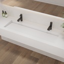 Sagitta Plus Deep Corian Wall-Hung Washbasin Glacier White Side View