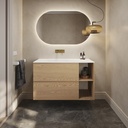 Orion Corian Single Vanity Top Glacier White Front View