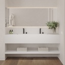 Gliese Plus Deep Corian Wall-Hung Washbasin Glacier White Front View