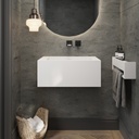 Energy Deep Mini Corian Wall hung Washbasin Glacier White Corian Front