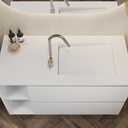 Perseus Corian Single Vanity Top Glacier White Top View