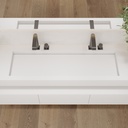 Gliese Plus Slim Corian Wall-Hung Washbasin Glacier White Top View