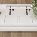 Hatysa Plus Slim Corian Wall-Hung Washbasin Glacier White Top View