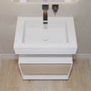 Pegasus Slim Mini Corian Wall hung Washbasin Glacier White Corian Top