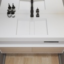 Hatysa Slim Corian Single Wall-Hung Washbasin Glacier White Top View