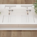 Hatysa Corian Double Vanity Top Glacier White Top View