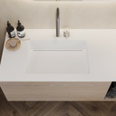 Aquila Corian Single Vanity Top Glacier White Top View