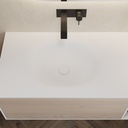 Delta Corian Single Vanity Top Glacier White Top View