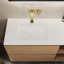 Orion Corian Single Vanity Top Glacier White Top View