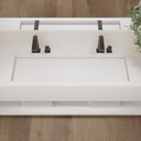 Gliese Plus Deep Corian Wall-Hung Washbasin Glacier White Top View