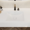 Refresh Deep Corian Single Wall-Hung Washbasin Glacier White Top View