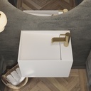 Perseus Deep Mini Corian Wall hung Washbasin Glacier White Corian Top
