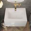 Corvus Deep Mini Corian Wall hung Washbasin Glacier White Corian Top