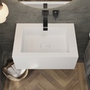 Energy Deep Mini Corian Wall hung Washbasin Glacier White Corian Top